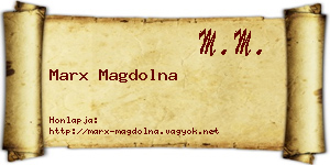 Marx Magdolna névjegykártya